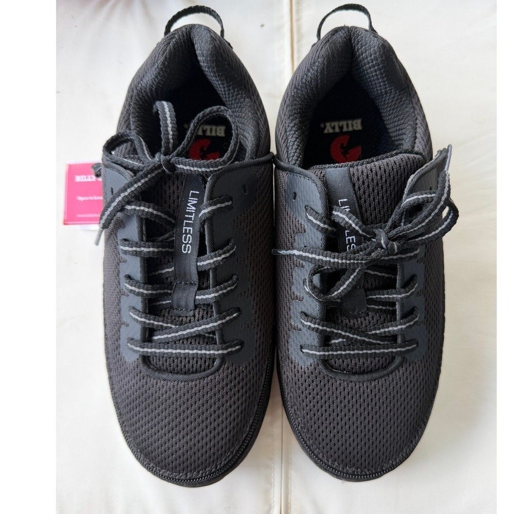 BILLY Footwear Limitless Black Adaptive Sneakers Kids 6W BK25179-001-W NEW